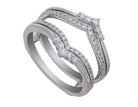 14K White Gold Wedding Guard Ring