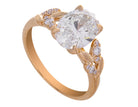 3 1/4ct. t.w. Oval Cut Newborn Lab Created Diamond Engagement Ring in 14K Yellow Gold