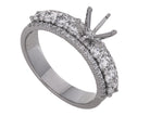 9/10ct. t.w. Round Diamond Engagement Ring in 14K White Gold