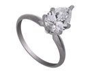1 3/4ct. Pear Cut Solitaire Engagement Ring in 14K White Gold
