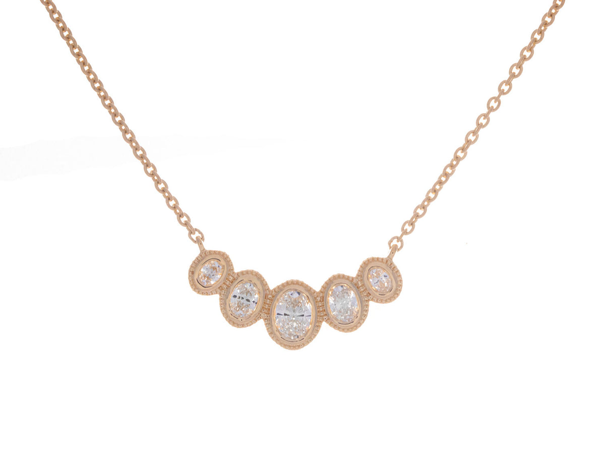 3/4ct. t.w. Oval Diamond Pendant in 14K Yellow Gold
