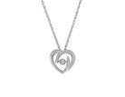 .05ct. t.w. Diamond Heart Pendant in Sterling Silver