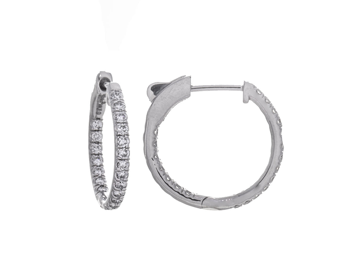 1/2ct. t.w. Newborn Lab Created Diamond Hoop Earrings in 14K White Gold