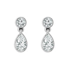 5/8ct. t.w. Pear and Round Cut Newborn Lab Created Diamond Dangle Earrings in 14K White Gold