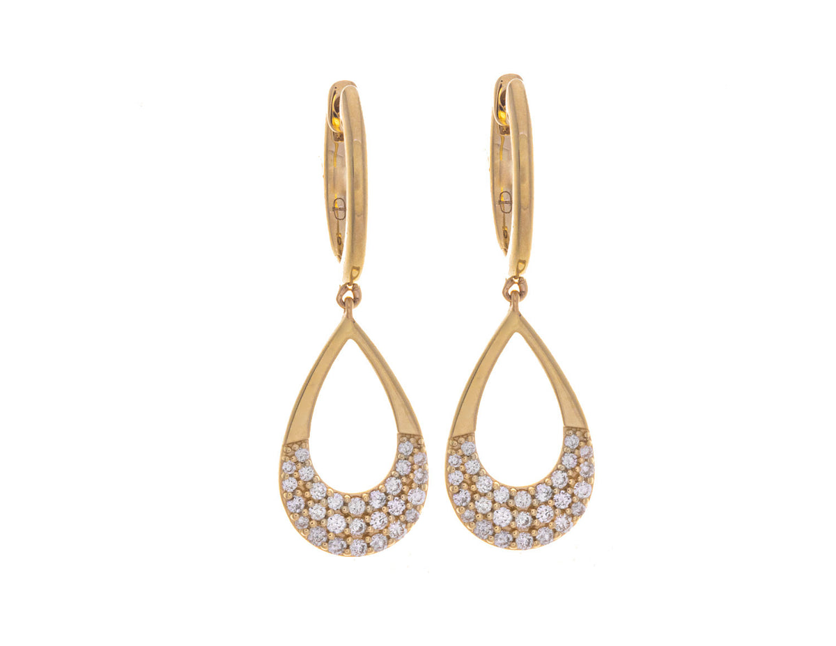 1/3ct. t.w. Diamond Pear Dangle Earrings in 10K Yellow Gold