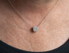 1/6ct. t.w. Cushion Shape Newborn Lab Created Diamond Fashion Pendant in Sterling Silver