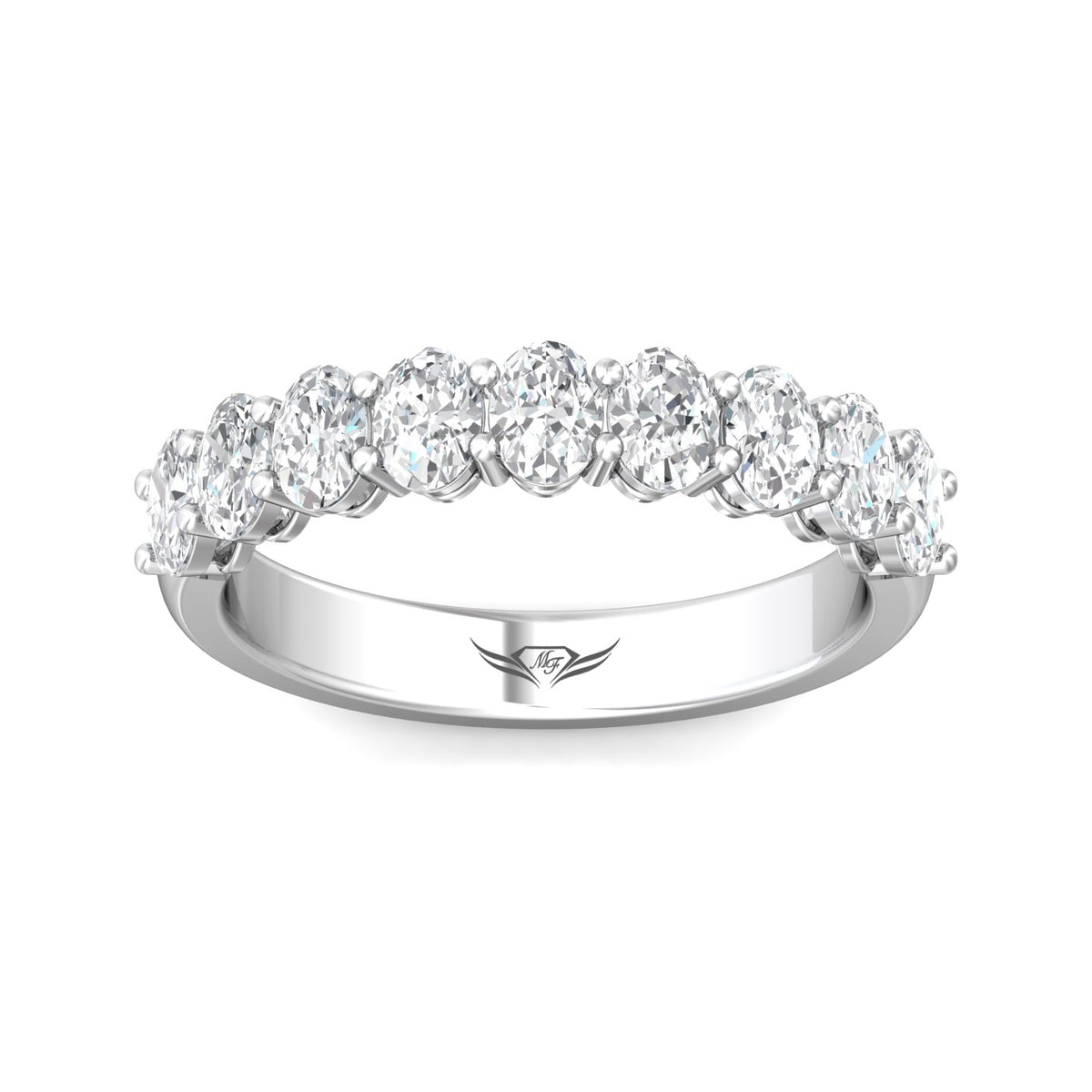 1 1/3ct. t.w. Diamond Wedding Band in 14K White Gold