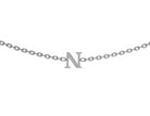 Block Letter N Initial Bracelet in Stainless Steel