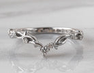 1/8ct. t.w. Vintage Chevron Diamond Wedding Ring in 14K White Gold