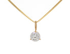 1/2ct. Round Cut Kessler 81 Diamond Solitaire Pendant in 14K Yellow Gold