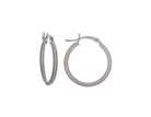 2x20mm Plain Hoop Earrings in 14K White Gold