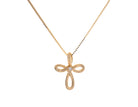 .01ct. Diamond Cross Pendant in 10K Yellow Gold