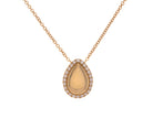 1/10ct. t.w. Pear Shape Diamond Halo Pendant in 14K Yellow Gold