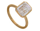 3ct. Emerald Cut Newborn Lab Created Diamond Engagement Ring in 14K Yellow Gold