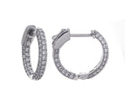 1ct. t.w. Newborn Lab Created Diamond Pave Hoop Earrings in 14K White Gold