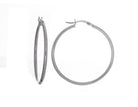 Polished Hoop Earrings in Sterling Silver