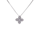 .02ct. Diamond Flower Pendant in Sterling Silver