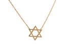 18" Mini Star of David Pendant in 14K Yellow Gold