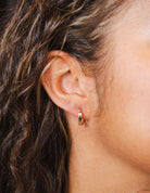 Oval Hoop Earrings in 14K Yellow Gold
