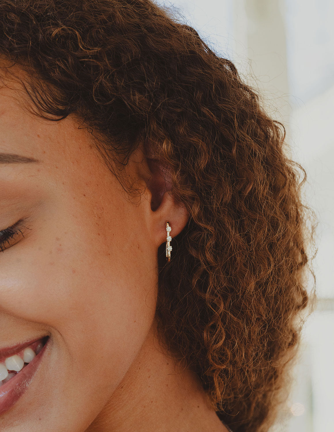 1/3ct. t.w. Diamond Hoop Earrings in 14K Yellow Gold
