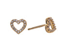 1/10ct. t.w. Diamond Open Heart Earrings in 10K Yellow Gold