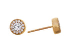 5/8ct. t.w. Newborn Lab Created Diamond Halo Earrings in 14K Yellow Gold