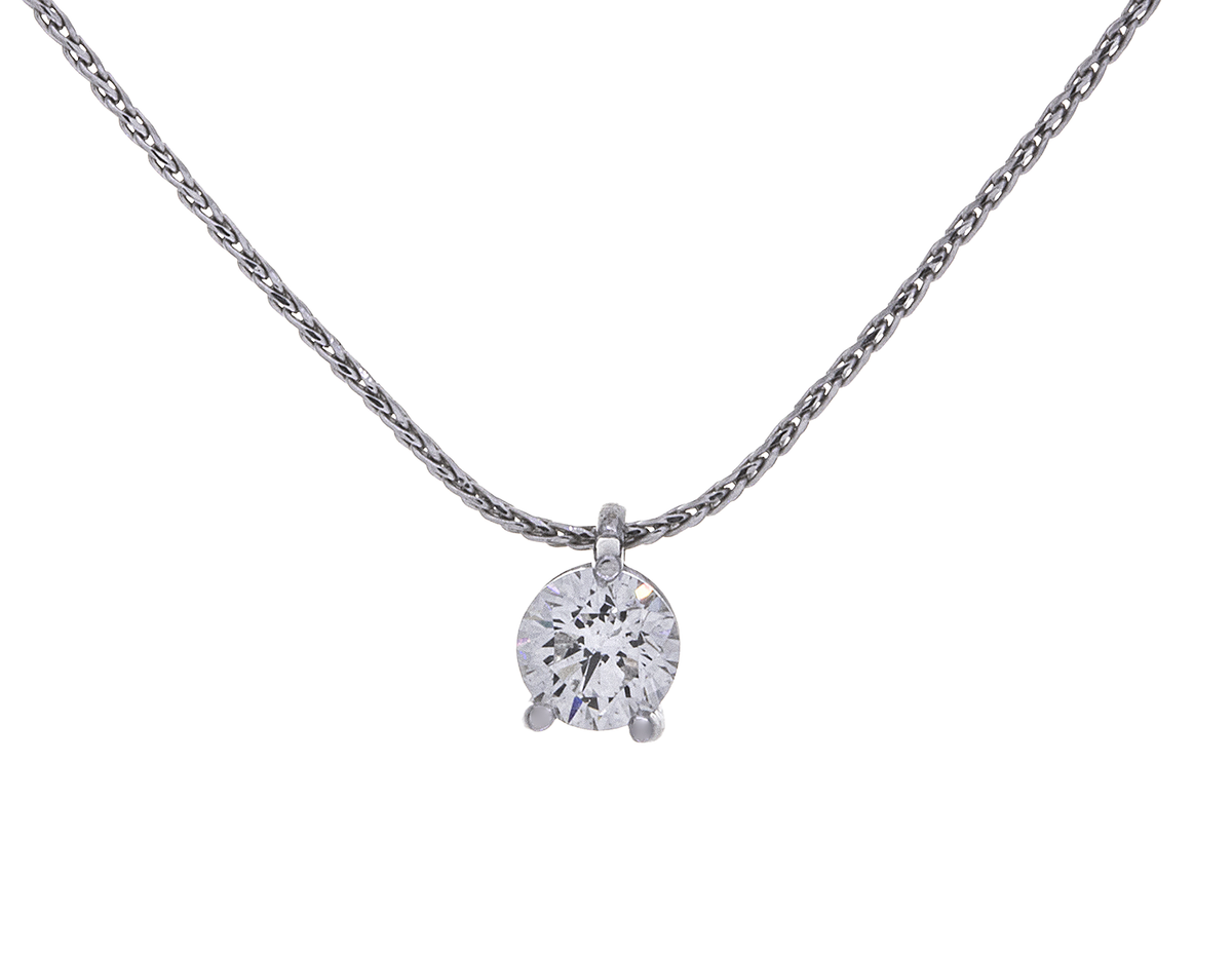 1/2ct. Diamond Raindrop Pendant in 14K White Gold
