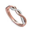 1/10ct. t.w. Round Cut Diamond Wedding Ring in 14K Rose and White Gold