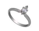1/4ct. Pear Cut Solitaire Engagement Ring in 14K White Gold