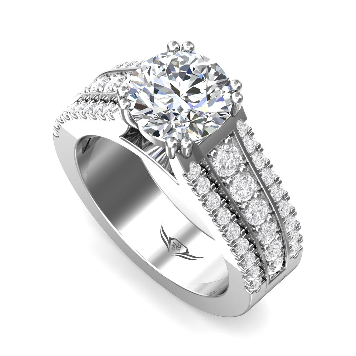 .04ct. t.w. Diamond Engagement Ring in 14K White Gold