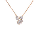 1 1/10ct. t.w. Pear and Round Cut Newborn Lab Created Diamond Fashion Pendant in 14K Yellow Gold