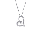 .04ct. t.w. Kessler 81 Diamond Heart Pendant in Sterling Silver