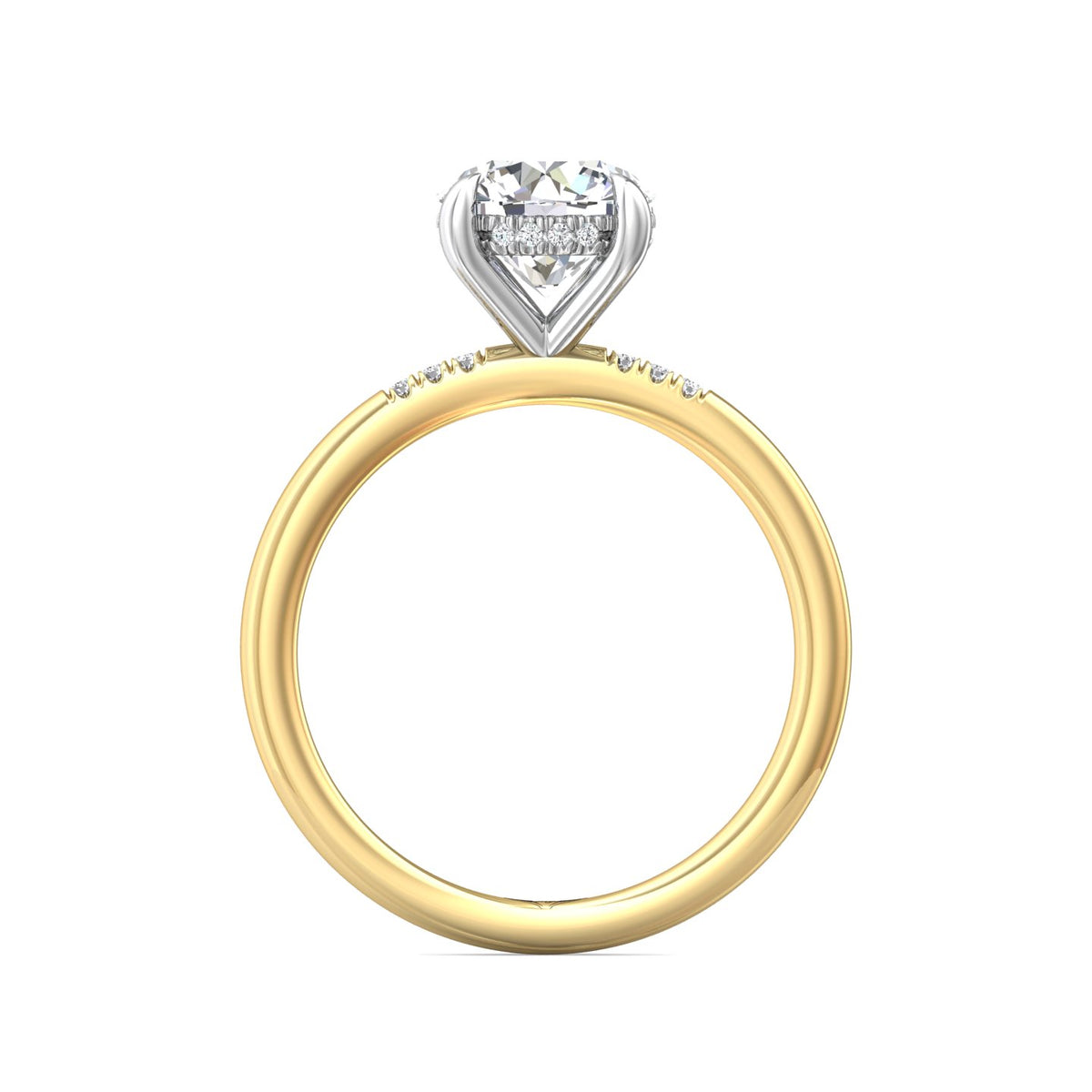 1/14ct. t.w. Diamond Engagement Ring in 14K Yellow and White Gold