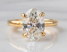 4ct. Oval Cut Newborn Lab Created Solitaire Diamond Engagement Ring in 14K Yellow Gold