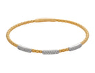 1/2ct. t.w. Diamond Flexie Bangle Bracelet in 14K Yellow and White Gold