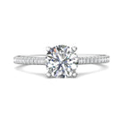 1/5ct. t.w. Round Cut Diamond Engagement Ring in 14K White Gold