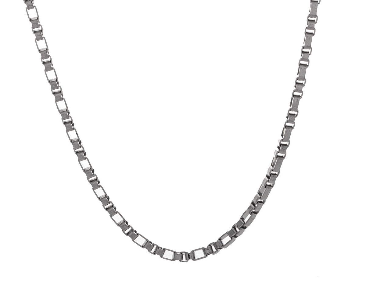 22" Figaro Box Chain in Stainless Steel