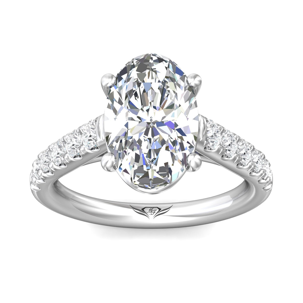 1/2ct. Diamond Engagement Ring in 14K White Gold