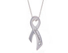 .05ct. t.w. Diamond Ribbon Pendant in Sterling Silver