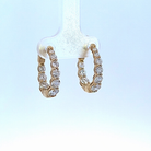 2ct. t.w. Diamond Hoop Earrings in 14K Yellow Gold