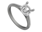 2.25mm Cathedral Solitaire Engagement Ring in Platinum