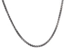 22" Gun Metal Ion-Plated Stainless Steel Wheat Chain