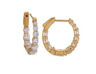 2ct. t.w. Diamond Hoop Earrings in 14K Yellow Gold