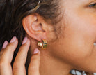15mm Round Hoop Earrings in 10K Yellow Gold