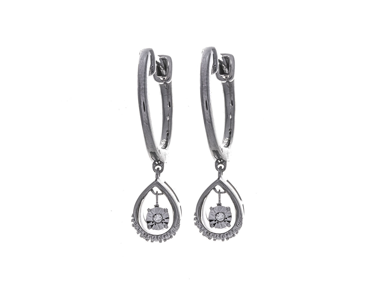 .03ct. t.w. Round Cut Shimmering Diamond Earrings in Sterling Silver