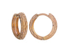 Diamond Cut Front Hoop Earrings in 14K Yellow Gold