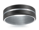 7mm Comfort Fit Wedding Band in 14K White Gold and Tantalum