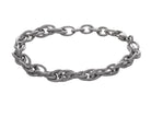 Stainless Steel Diamond Cut Oval Link Chain Bracelet