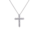 1/2ct. t.w. Diamond Cross Pendant in 14K White Gold