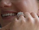 6 1/2ct. t.w. Oval Cut Newborn Lab Created Diamond Engagement Ring in 14K White Gold